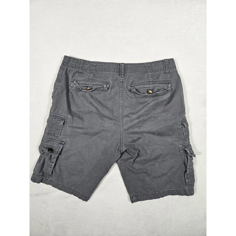 Iron Co Cargo Shorts Men's Size 34 Gray Performance‎ Stretch Hiking Outdoors